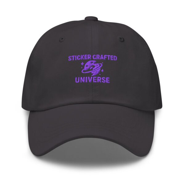 classic-dad-hat-dark-grey-front-68d62b57ec5fa.jpg Sticker Crafted Universe Dad hat