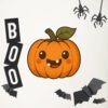 Two-Tooth Pumpkin Sticker