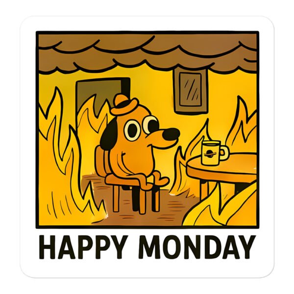 Monday Mood - This is Fine sticker